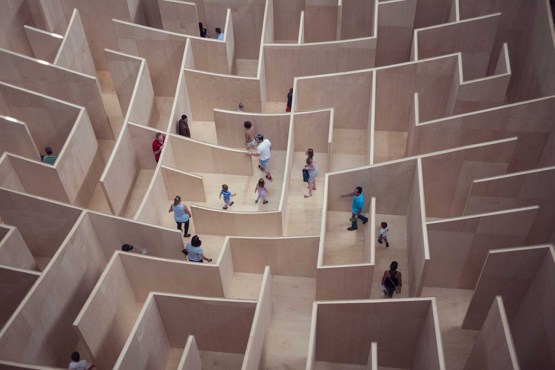 People in a maze